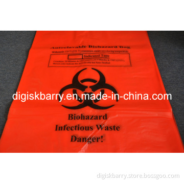 Autoclavable Bag for Biohazardous Waste with Autoclavable Indicator Tap